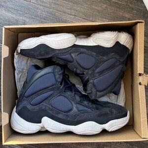 Yeezy Black and Navy Sneakers